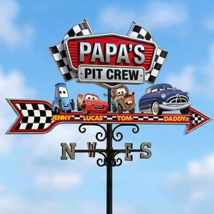 Papa’s Racing Metal Weather Vane - Personalized Gifts For Dad 05padt150526