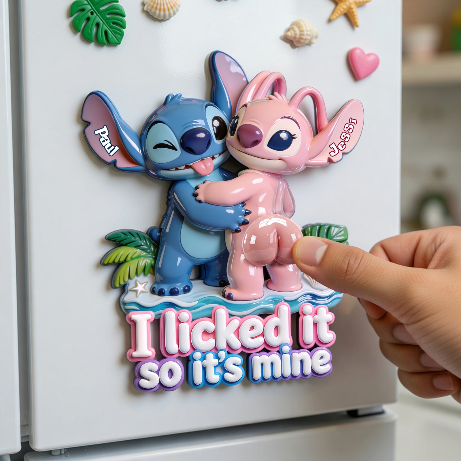 Naughty Couples Anti-collision Acrylic Fridge Magnet - Personalized Gifts For Couples 01pglu220626