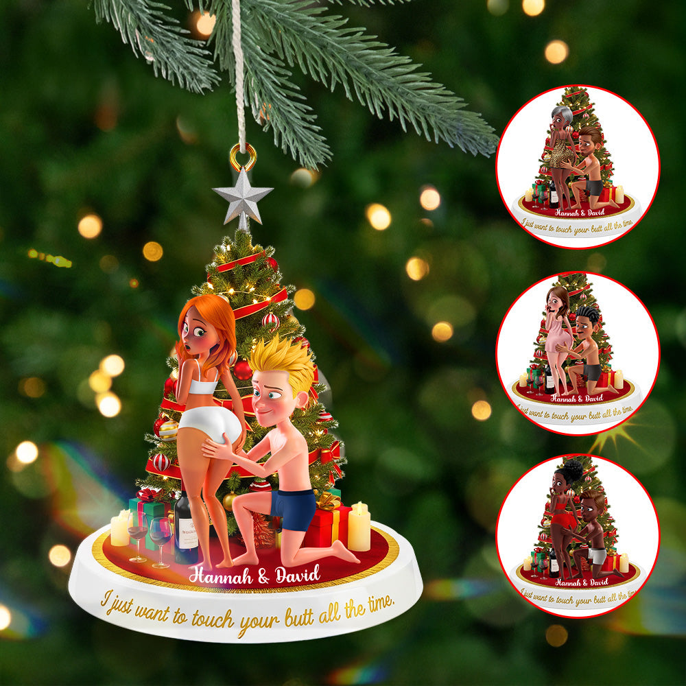 Funny Couple Christmas Ornament Personalized Gifts For Couple 04NAMG210825HG