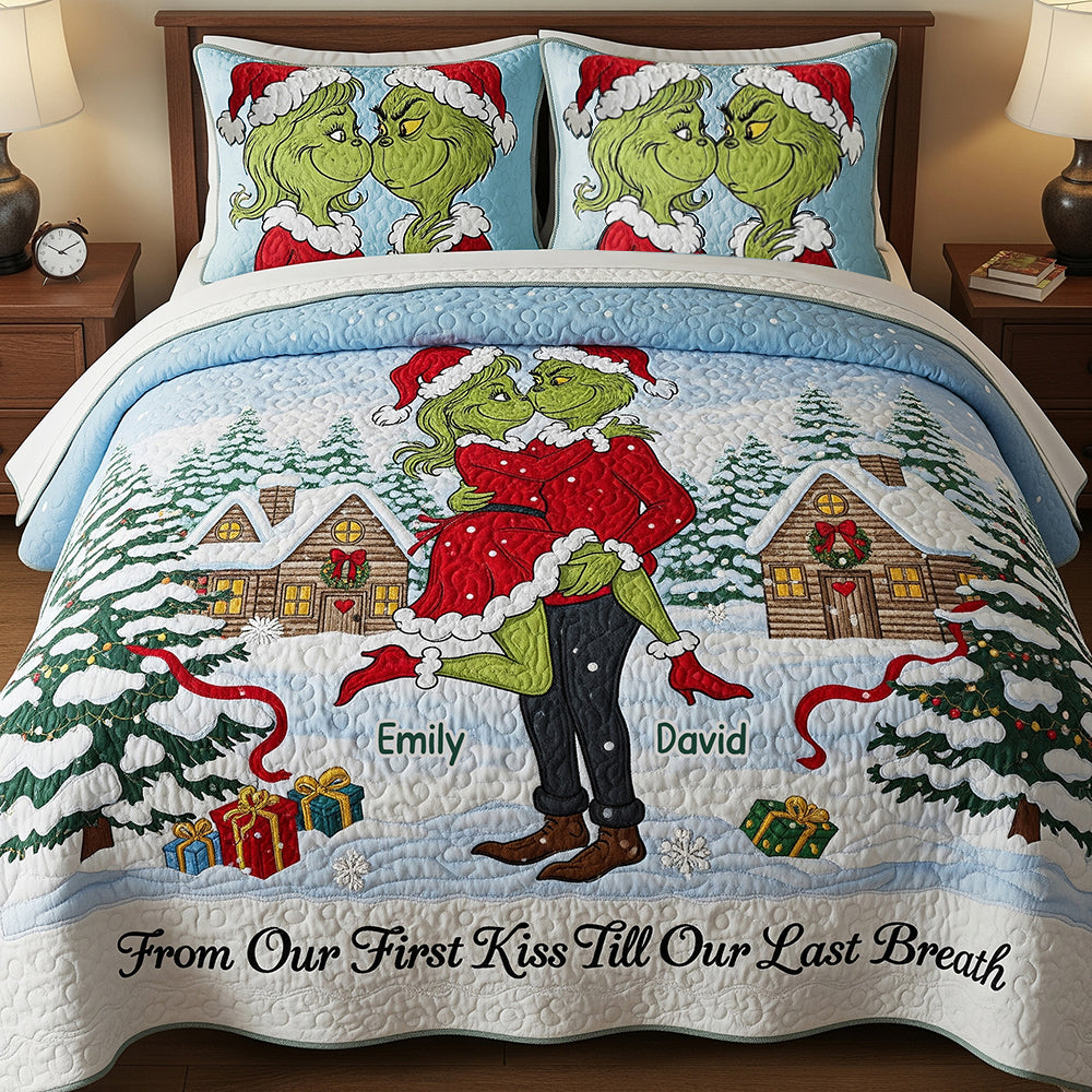 Together Forever Quilt Bed Set – Personalized Gifts For Couple 04NAQN090825