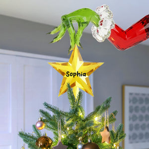 Funny Holiday Acrylic Christmas Tree Topper  - Personalized Gifts For Family 08pgqn151125