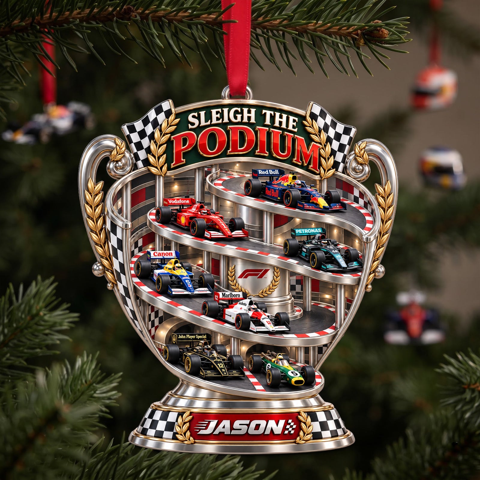 Sleigh The Podium Ornament - Personalized Christmas Gifts 01halu300926