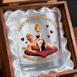 Fun Couple Whiskey Glass, Personalized Gifts For Couple 04QHLU230126