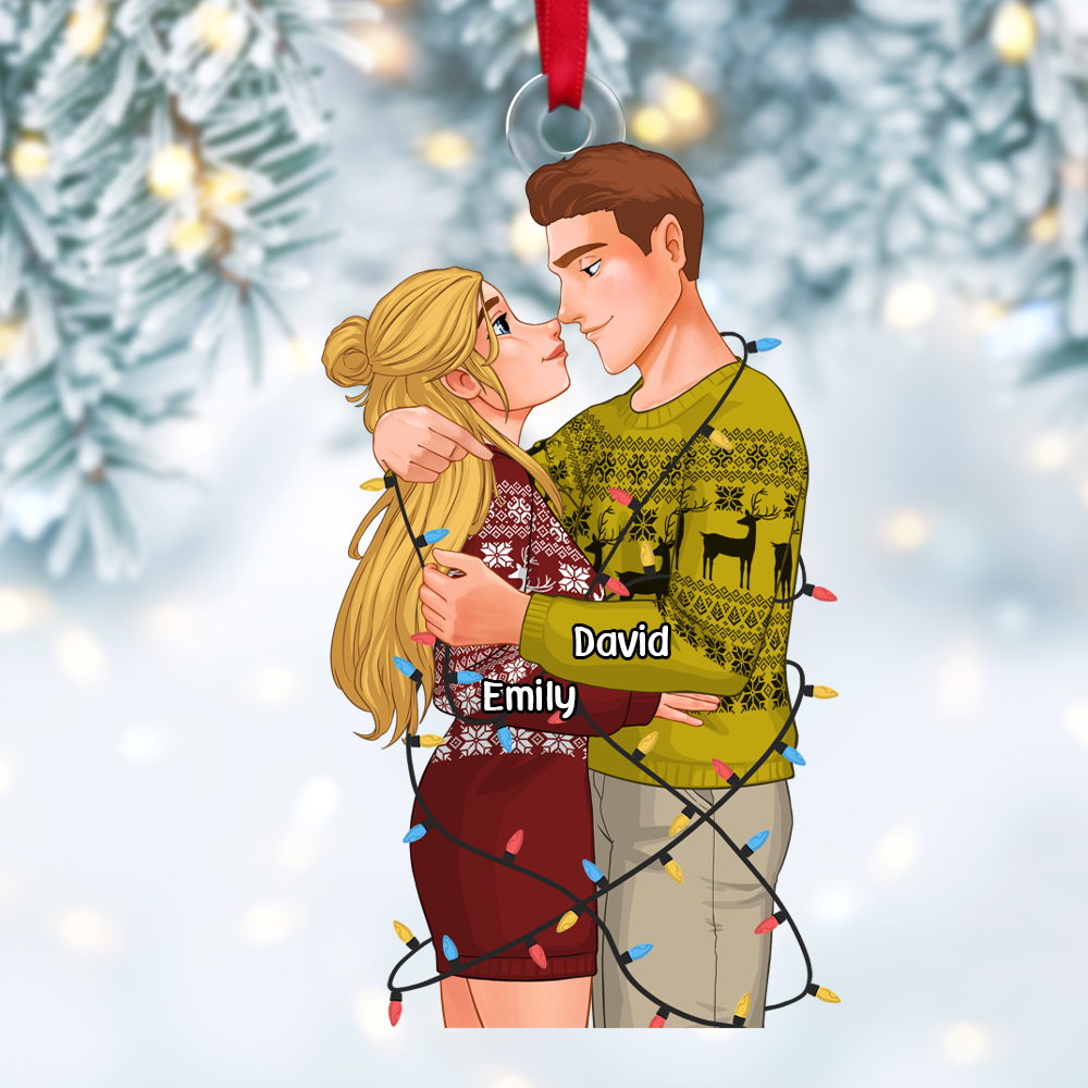Personalized Gifts For Couple Christmas Ornament 02ACPU111124DA - Ornament - GoDuckee
