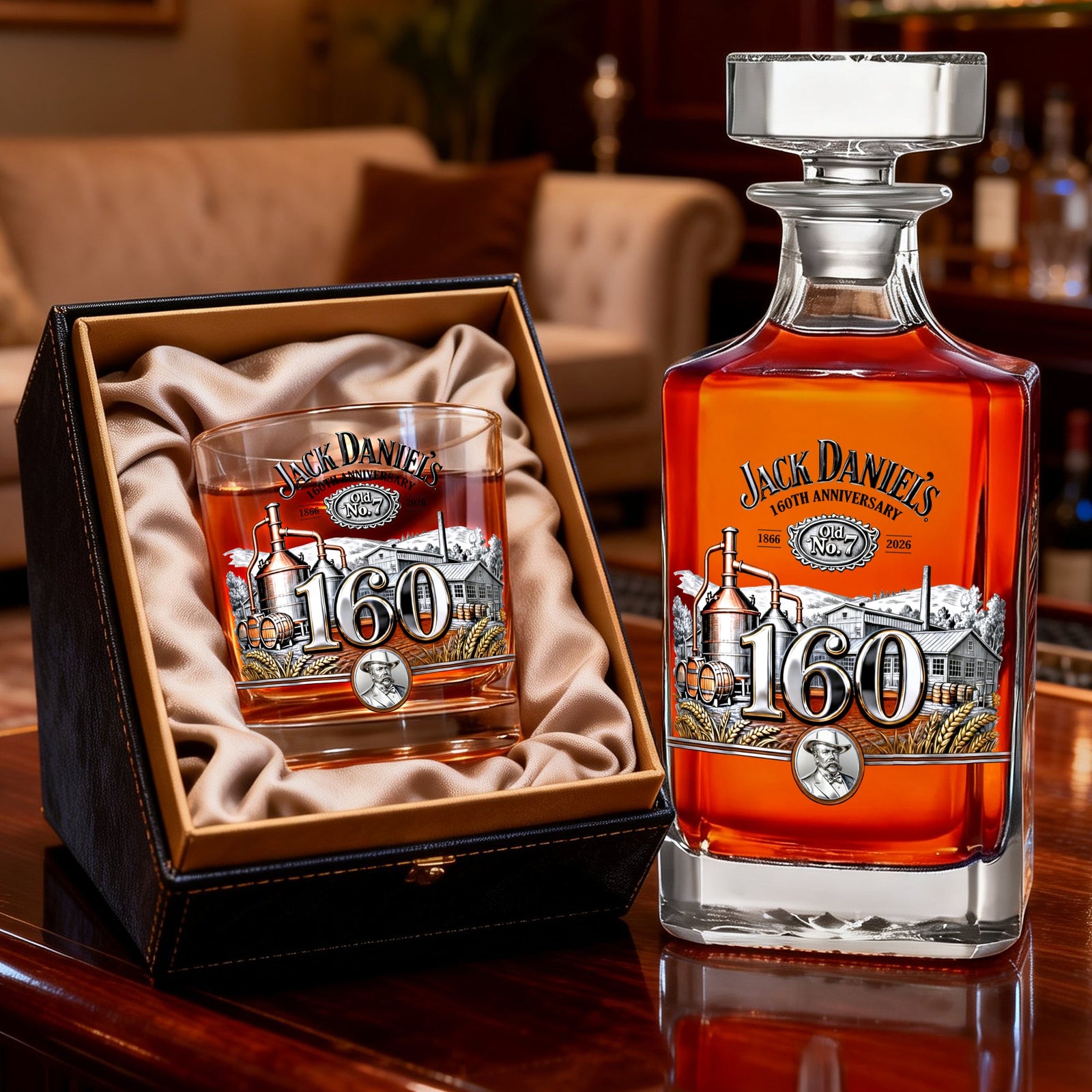 Celebrating 160th Anniversary Decanter Set - Personalized Gifts 03naqn120226