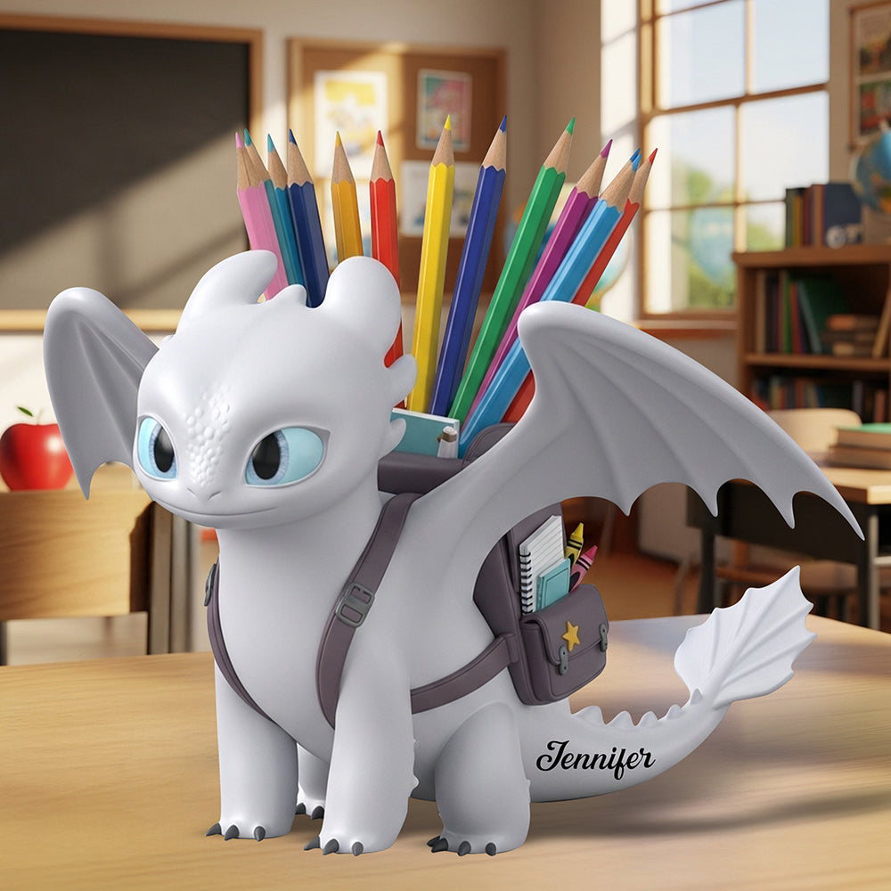 Mythical Creature Wooden Pen Holder – Personalized Gifts For Fantasy Fans 01tgqn290725