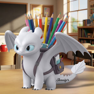 Mythical Creature Wooden Pen Holder – Personalized Gifts For Fantasy Fans 01tgqn290725