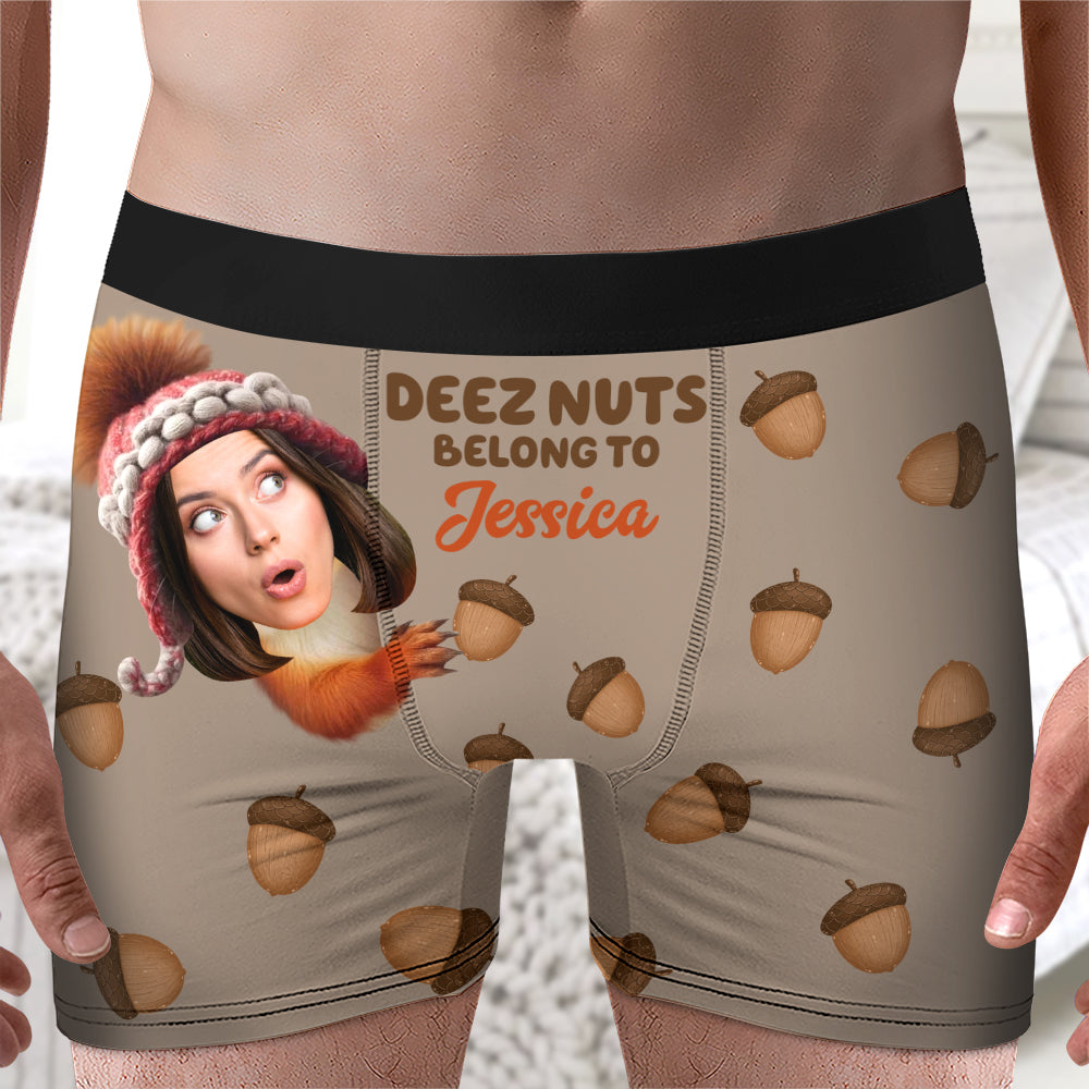 Custom Photo Gifts For Him Boxer Briefs, Deez Nuts Belong To 06TGQN201224 - Boxer Briefs - GoDuckee