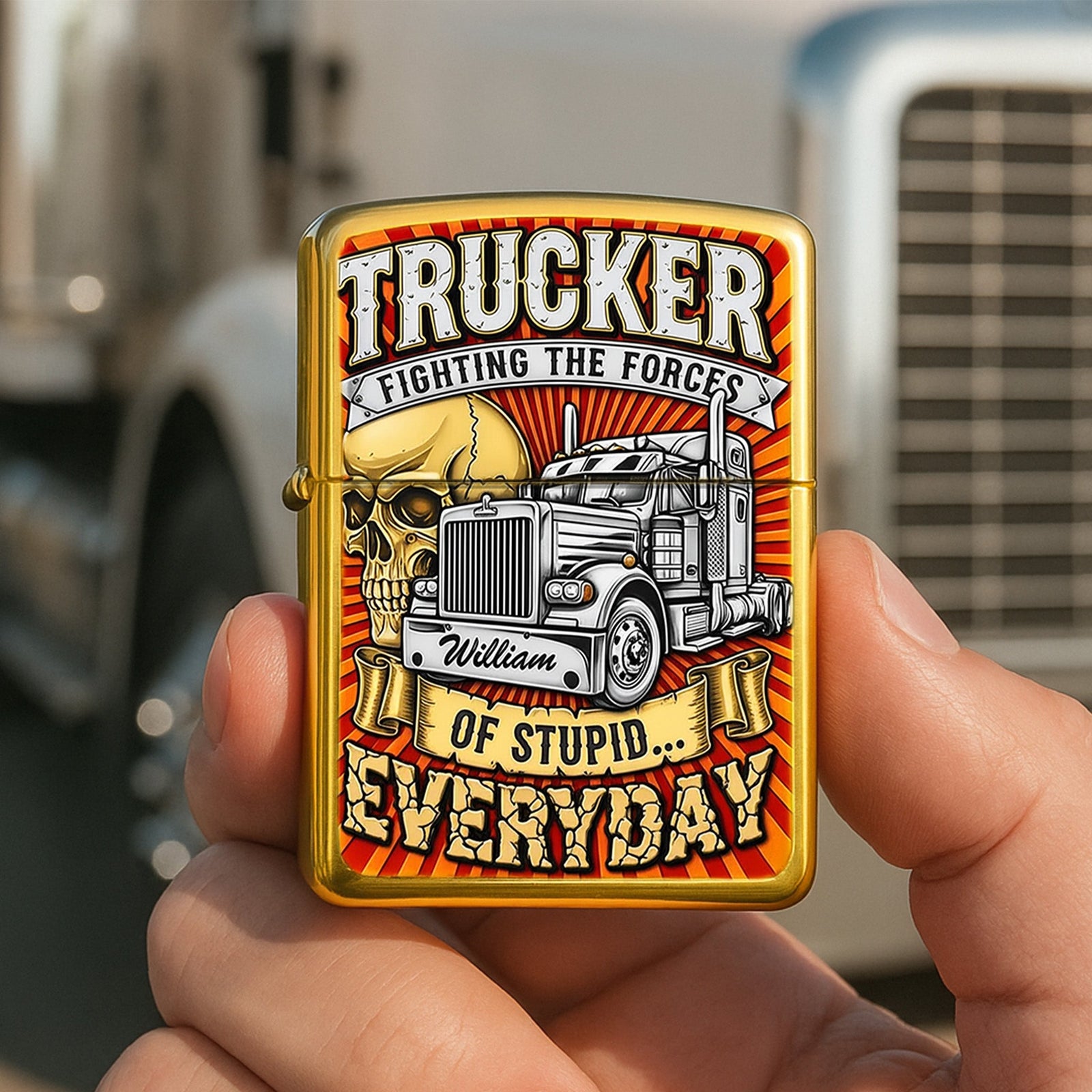 Trucker Lighter - Personalized Gift For Trucker 02TGMG090825