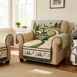Golf Course Quilted Sofa Cover - Personalized Gifts For Golfers 06NALU300126