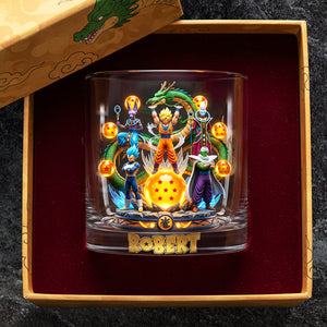 Legendary Dragon Warrior Whiskey Glass - Personalized Gifts For Anime Lovers 02PATA040326