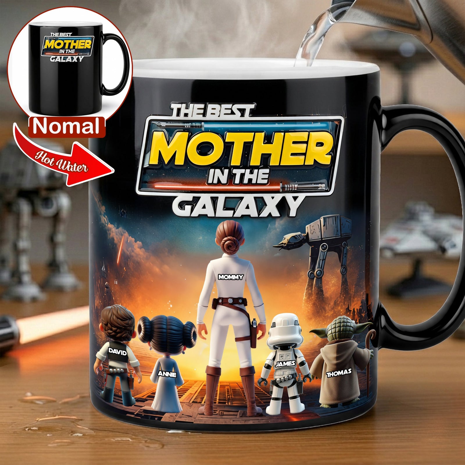 Cosmic Mom and Kids Magic Coffee Mug - Personalized Gifts For Mother 03ohlu030426