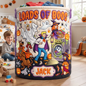 Loads Of Boos Quilted Laundry Basket - Personalized Gifts For Halloween 05haqn100826