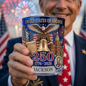 USA 250th Anniversary 11oz Round Glass - Personalized Gifts For Loyal Family 03tyqn280526-Homacus