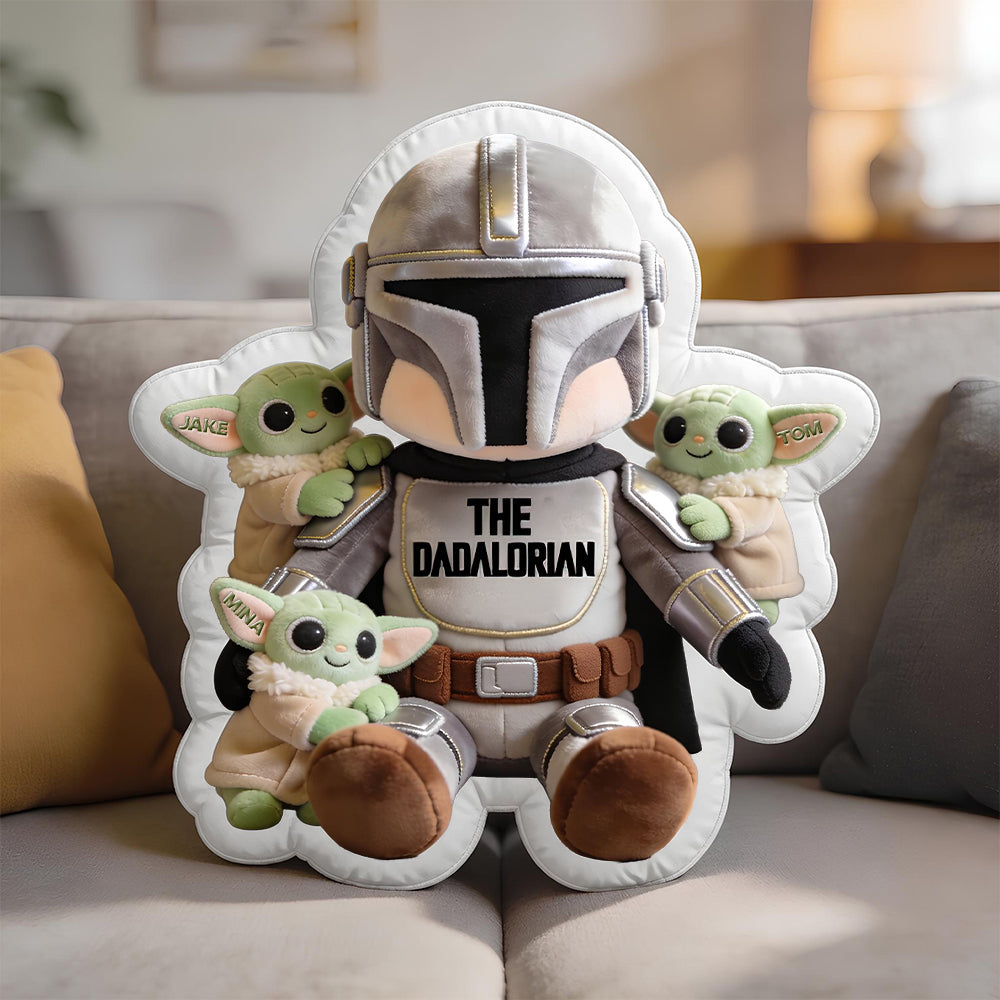 Lovely Warrior Dad And Kids Custom Shape Pillow - Personalized Gifts For Dads 03pgdt110526