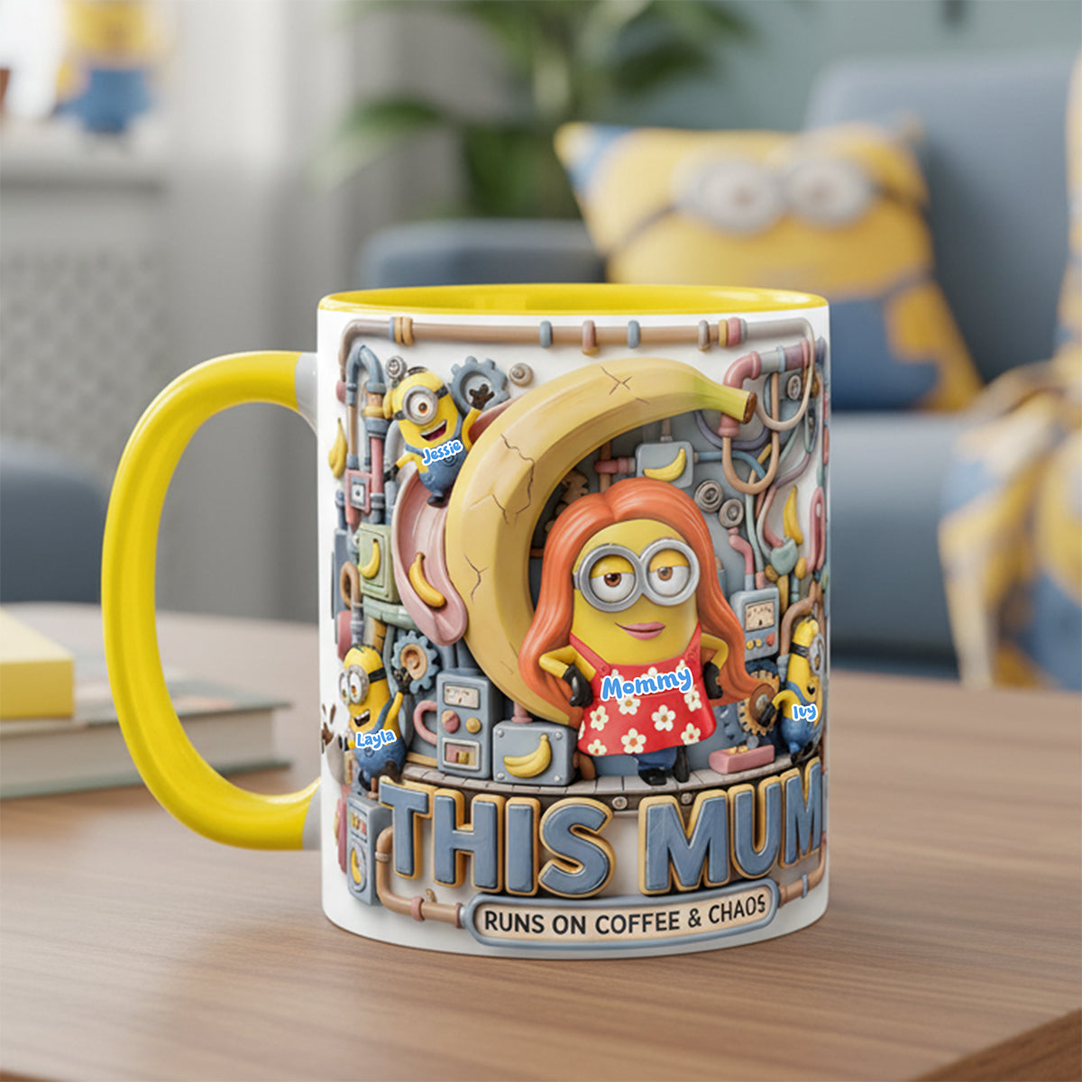Chaos Mom And Kids Coffee Accent Mug - Personalized Gifts For Mother's Day Coffee Mug 03PATA310326-Homacus