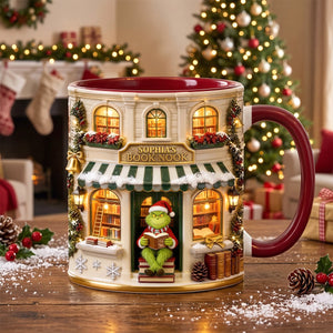 Cozy Winter Bookstore Coffee Mug - Personalized Christmas Gifts For Book Lovers 04pgtn030926