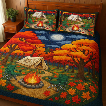 Autumn Nights By The Fire Quilt Bedding Set - Gift For Camping Lovers 06PGLU160725