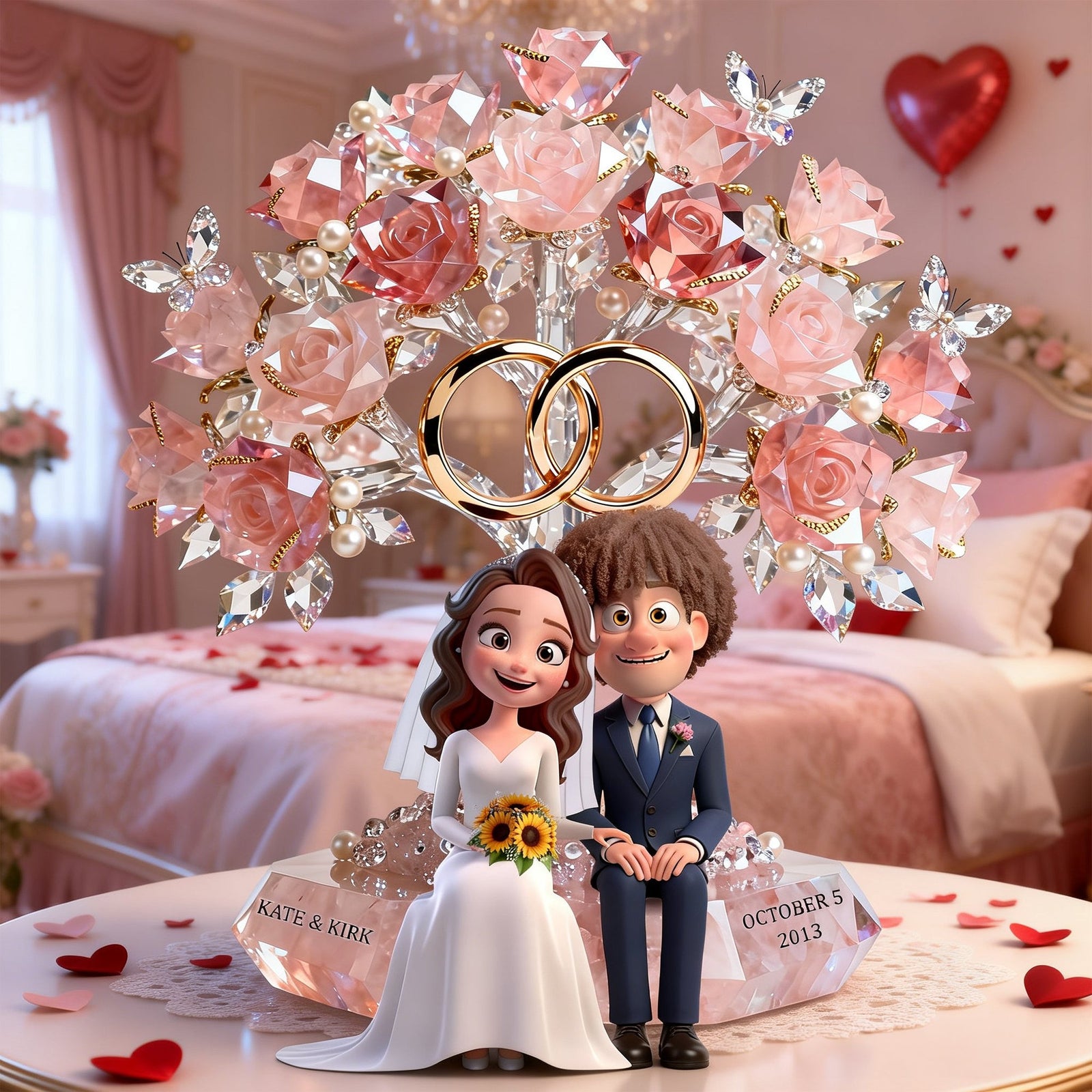 Wedding Couple Acrylic Plaque - Personalized Gifts For Couples 01natn221225