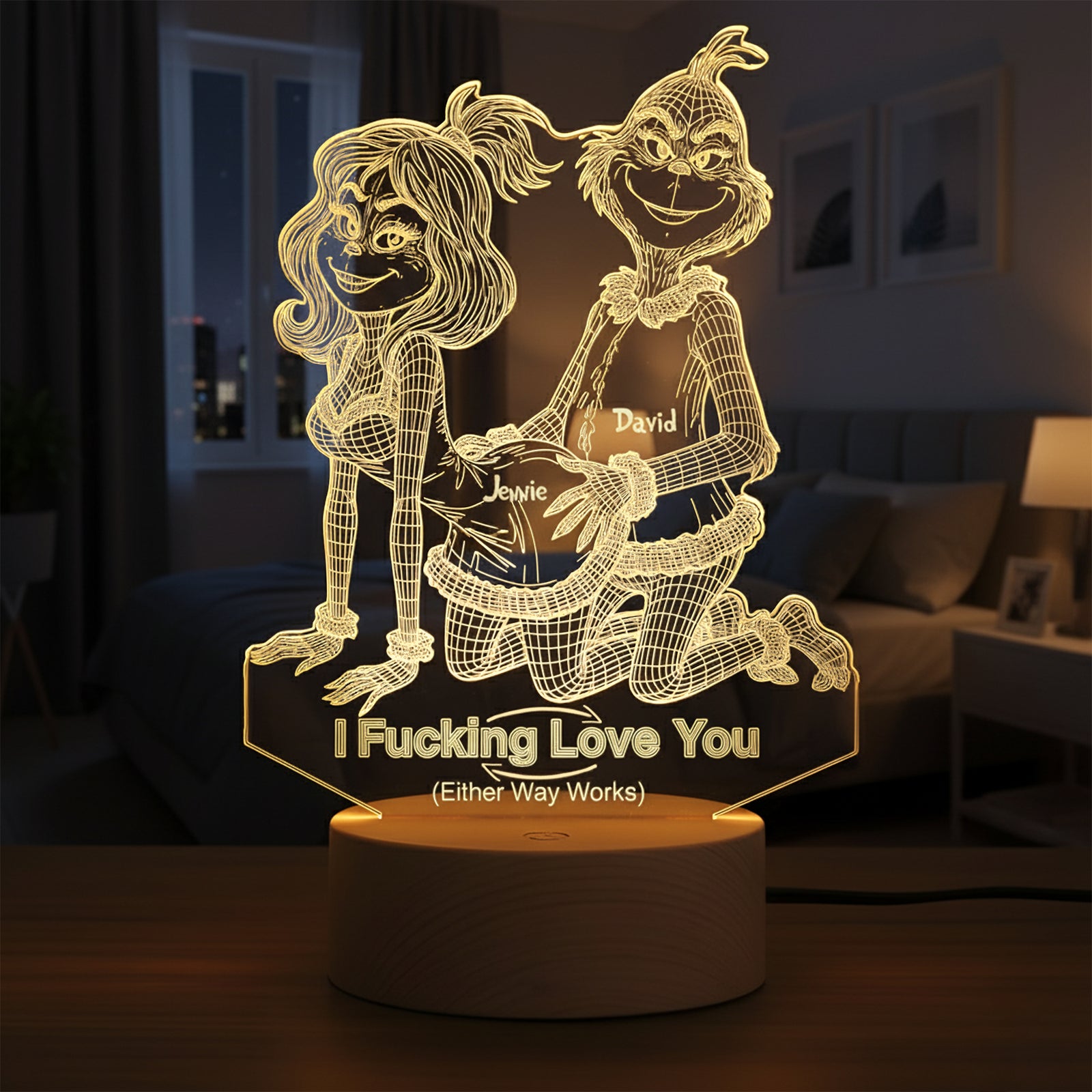 Funny Couple LED Light Personalized Gifts For Couple 10TGLU151125