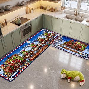 Festive Fun Train Runner Rug - Personalized Christmas Gifts For Family 04tyta230926