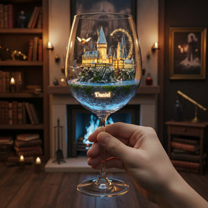 Mystical Castle Realm Drinking Glass - Personalized Gift For Fantasy Lovers 06HYLU191225