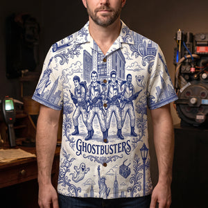 Spooky Toile De Jouy Hawaiian Shirt - Personalized Gifts For Movie Lovers 03pgtn160726