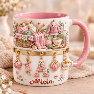 Knitting Lovers Coffee Accent Mug - Personalized Gifts For Christmas Coffee Mug 05TTDH290926