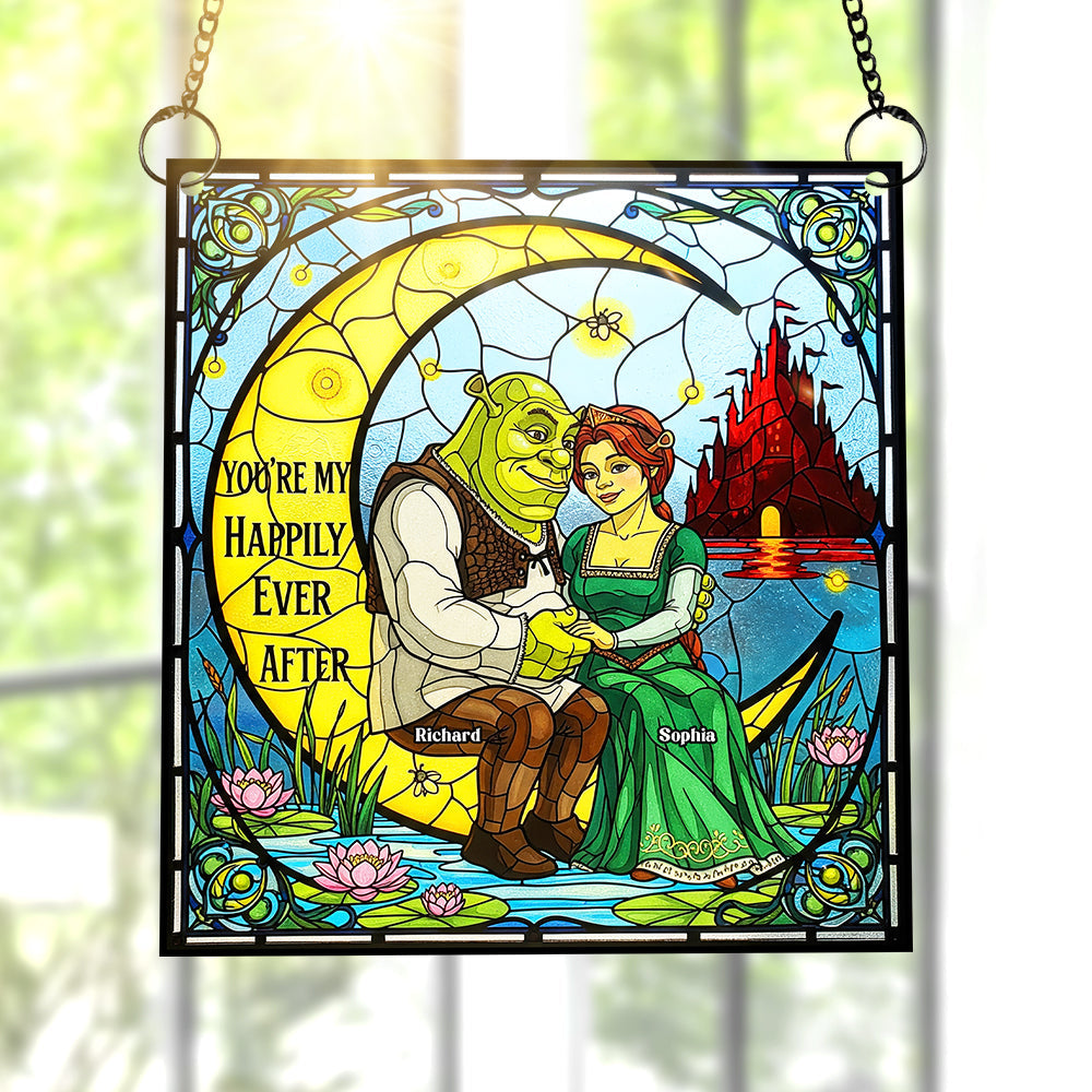 Fantasy Love Suncatcher Ornament - Personalized Gifts For Couple 01huqn110825
