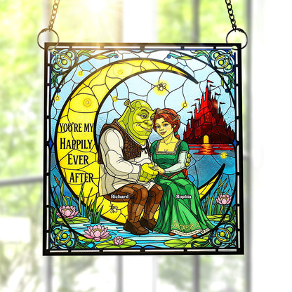 Fantasy Love Suncatcher Ornament - Personalized Gifts For Couple 01huqn110825