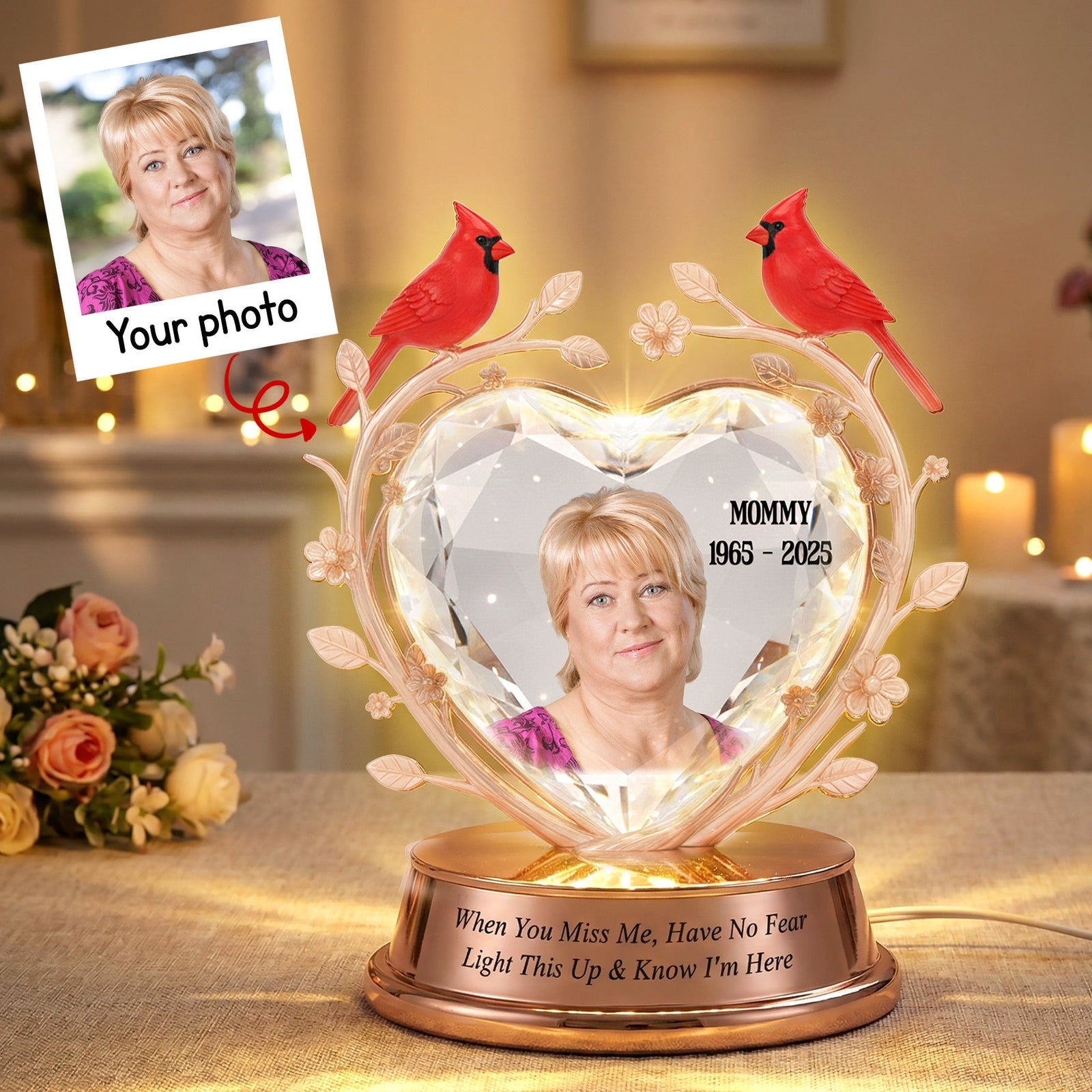 Custom Photo Memorial Acrylic Light Box 01namg271125 - Personalized Memorial Gifts