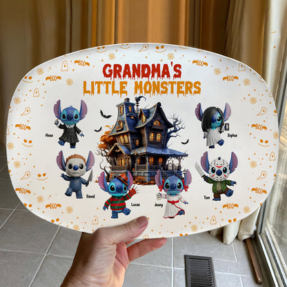 Horror Monsters Personalized Halloween Gifts For Mom/Grandma Plate 02pgtn110825