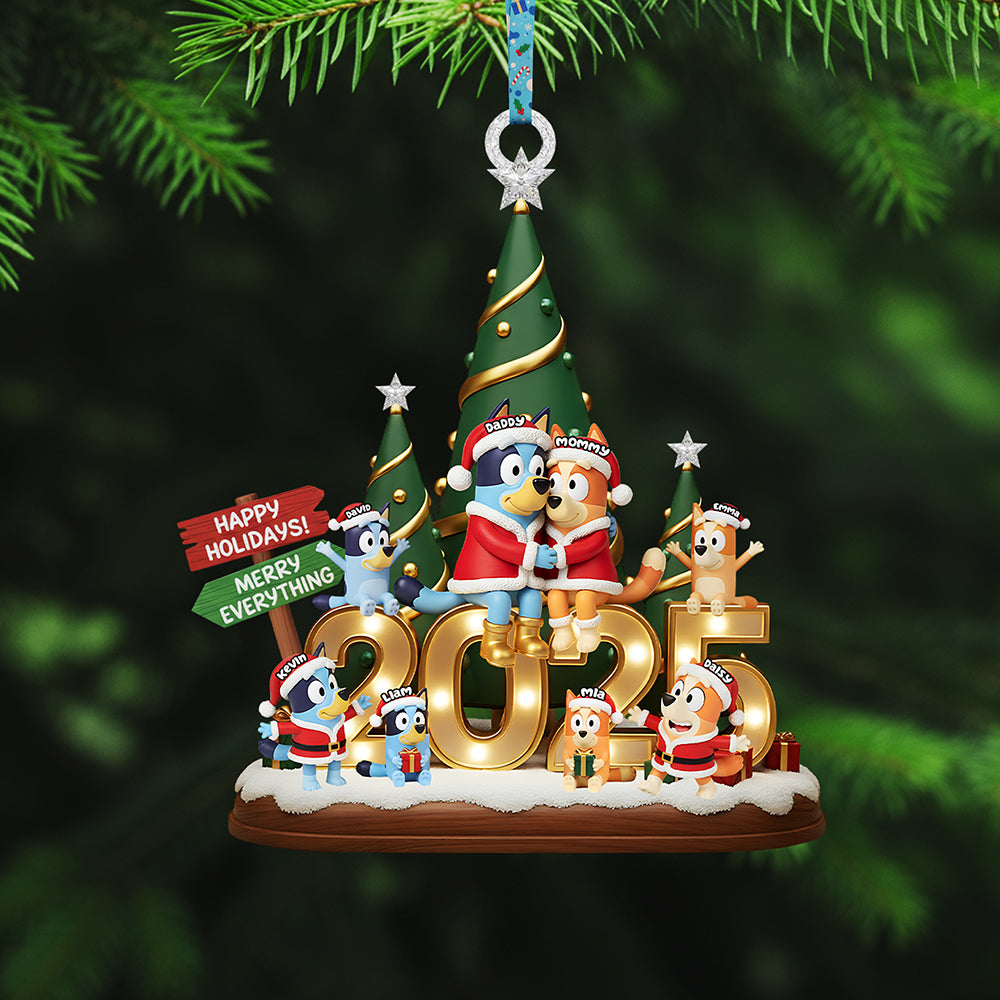 Pawfect Family Adventure Ornament - Personalized Gifts For Family 02PATA141025