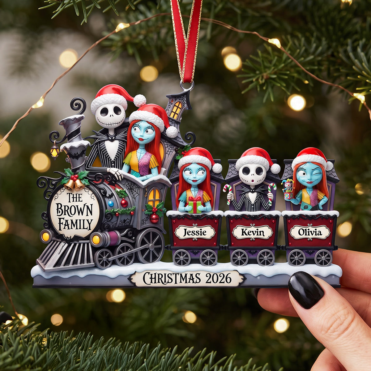 Spooky Family Acrylic Ornament - Personalized Christmas Gifts For Family 03tyta280826