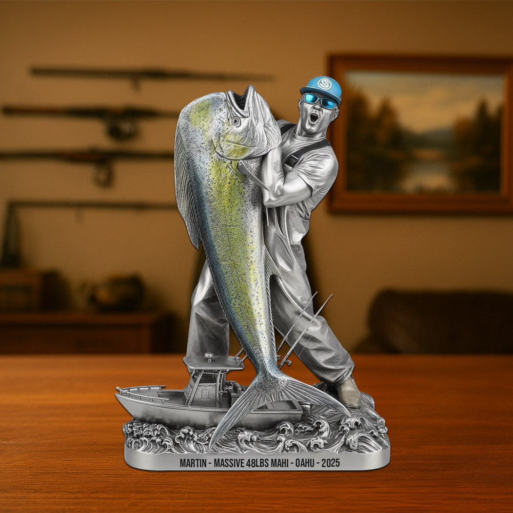 Fishing Trophy Moment Plaque, Personalized Gifts For Fishing Lovers 05qhtn290825