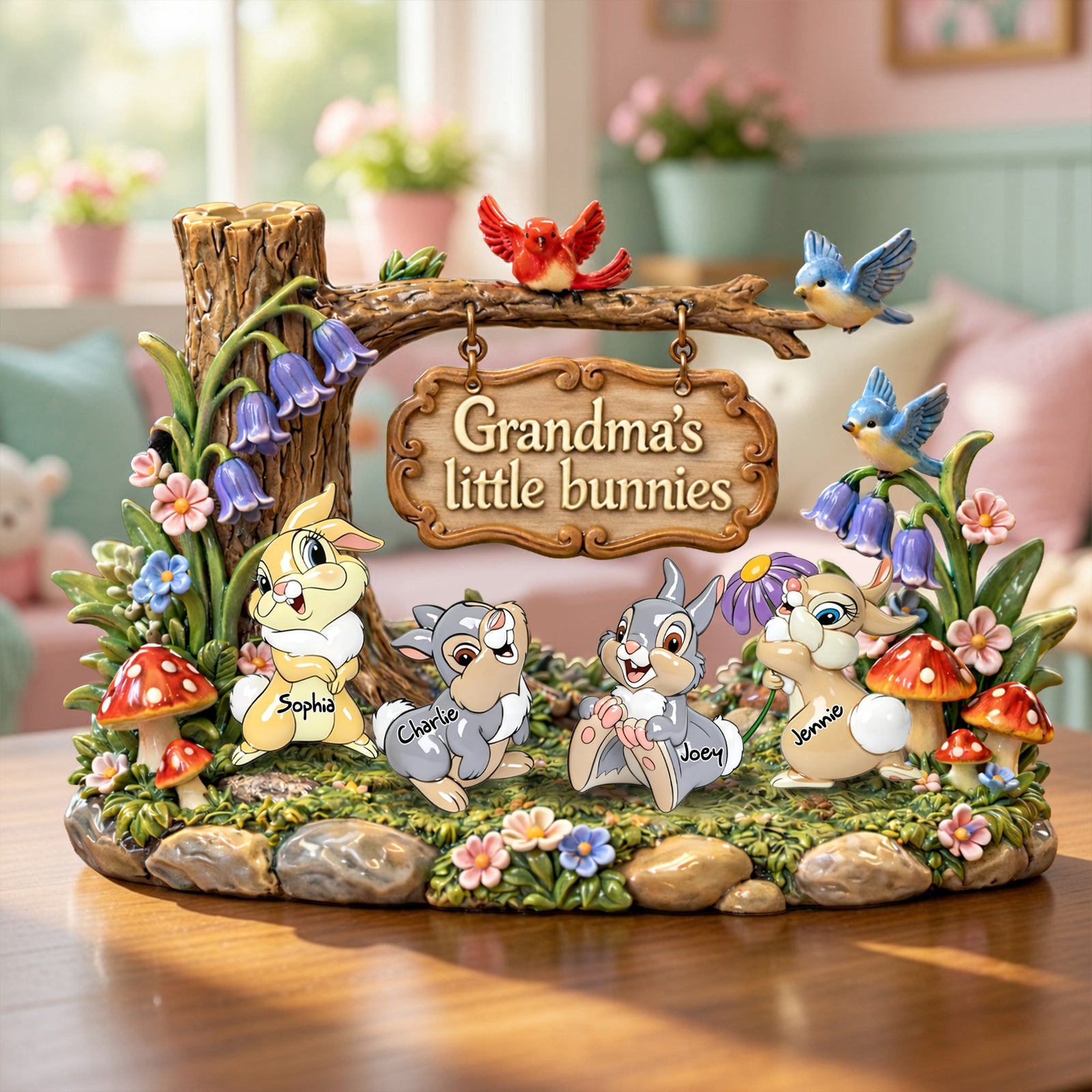 Grandma's Bunnies Acrylic Plaque - Personalized Gifts For Grandma Plaque 07TYLU170326