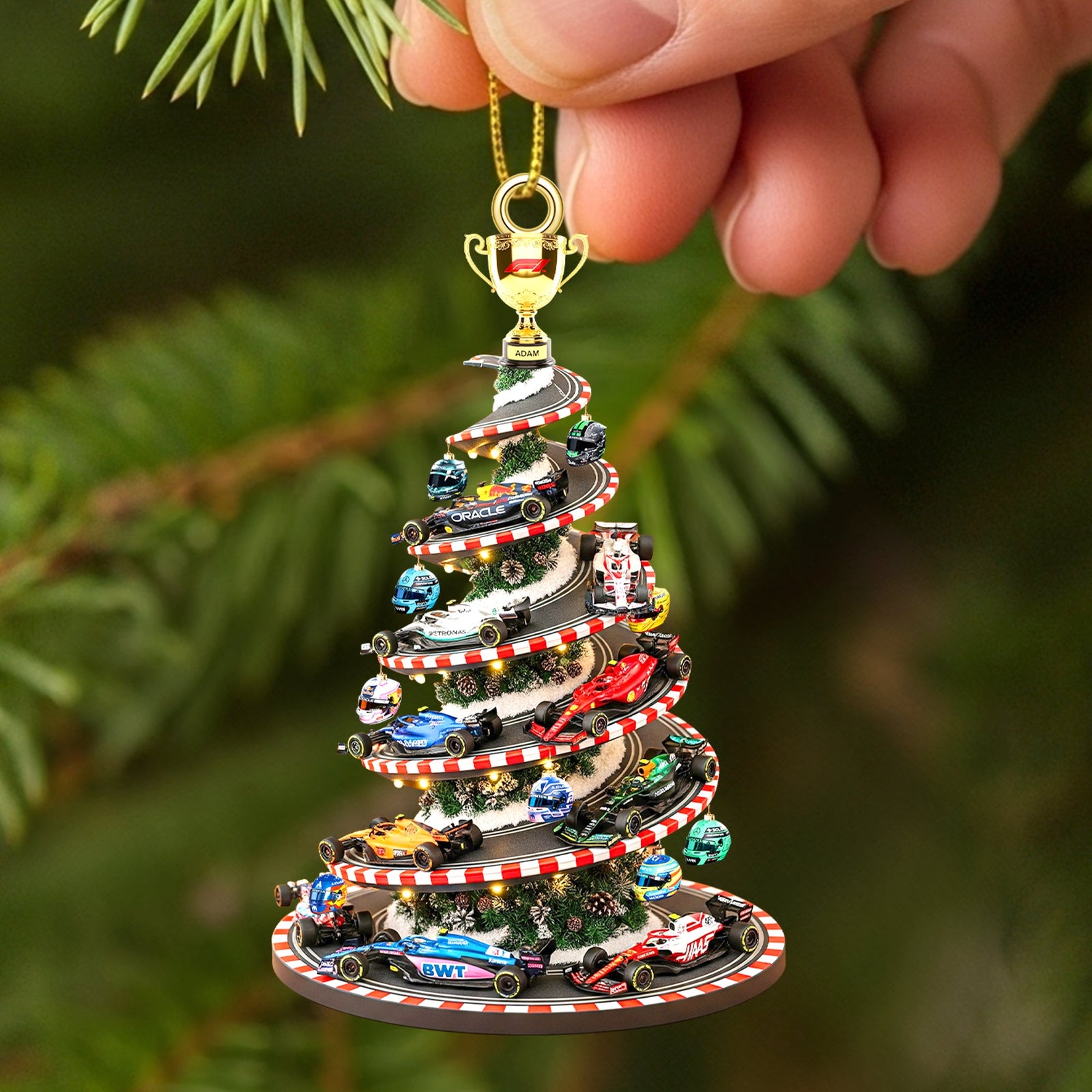 Personalized Gifts For Racing Cars Lovers Christmas Acrylic Ornament 03hytn090925