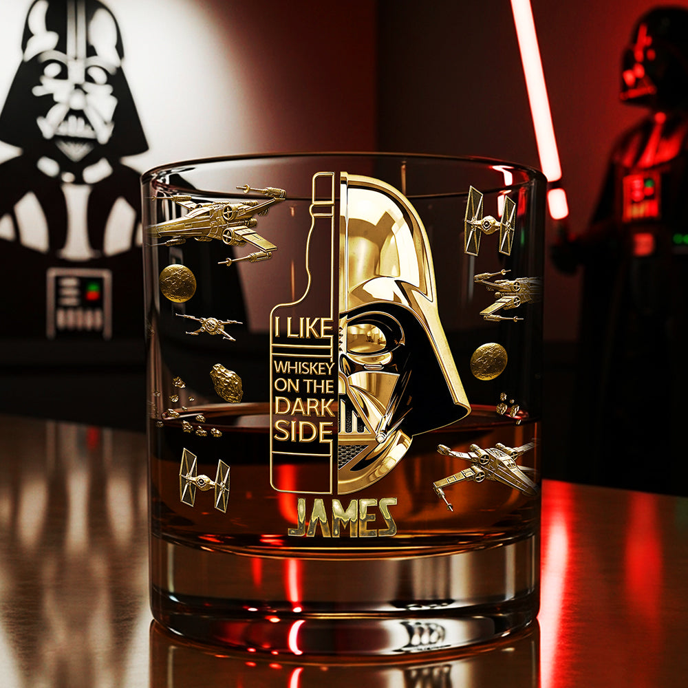 The Dark Side Whiskey Glass - Personalized Gifts For Galaxy Lovers 05hyta200825