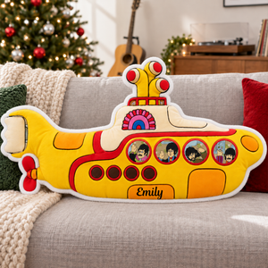 The Beatles Yellow Submarine Pillow  - Personalized Gifts For Music Lovers 05NAQN221026
