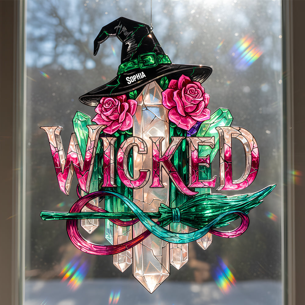 Mystical Witch Suncatcher Ornament - Personalized Gifts For Witch Lovers 04patn271125