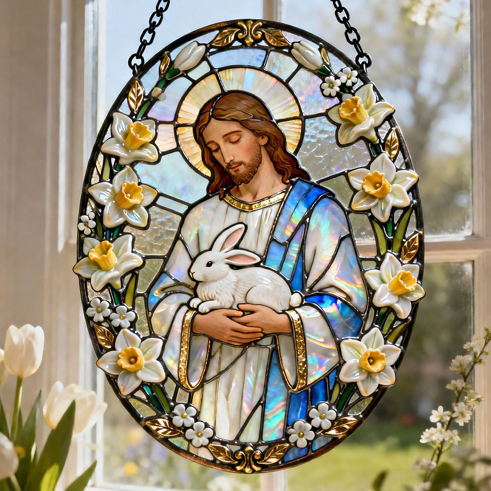 Religious Easter Jesus Suncatcher Ornament - Personalized Gifts For Christians 01nadt310126