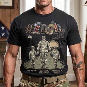 Best Veteran Dad Ever Shirt, Personalized Gifts For Military Dad 02qhdt250526