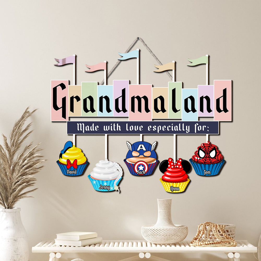 Personalized Decor Gifts For Grandma's Kitchen Wood Sign Made With Love 02qhtn060224qnpa Mother's Day Gifts - Wood Signs - GoDuckee