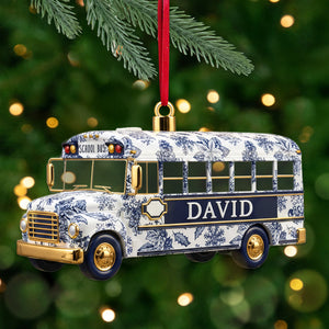 Personalized Gifts For School Bus Drivers Christmas Ornament 07pgmg081025