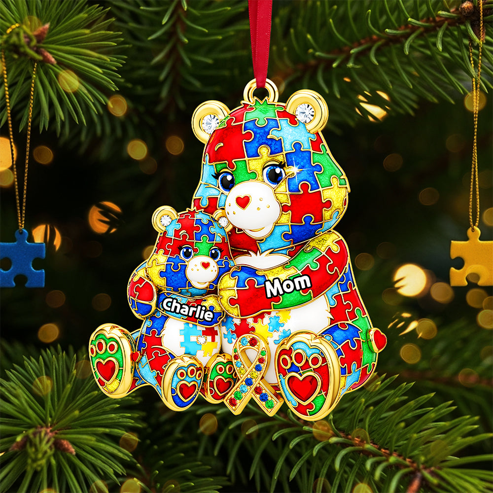 Autism Mom And Kids Ornament - Personalized Gifts For Mom 01nata100925