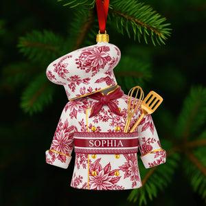 Toile de Jouy Christmas Ornament - Personalized Gift for Chefs 03pgqn181025