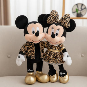Leopard Style Animated Couple Shaped Pillow Personalized Gifts 02pgtn281125