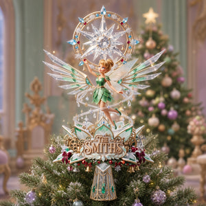 Winter Fairy Acrylic Christmas Tree Topper -  Personalized Gifts For Christmas 02halu020926