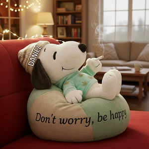 Be Happy Buddy Shaped Pillow - Personalized Gifts For Stoners 03TOLU071125