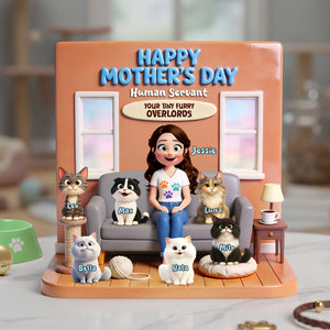 Cat Mom Acrylic Plaque - Personalized Gifts For Cat Lovers 02kita230226